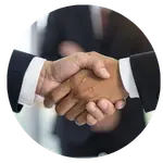 Handshake image with background